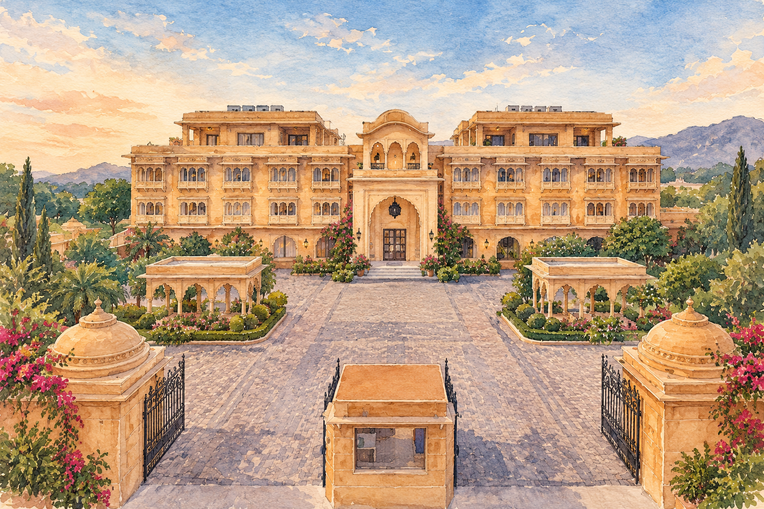 Illustration of the wedding venue